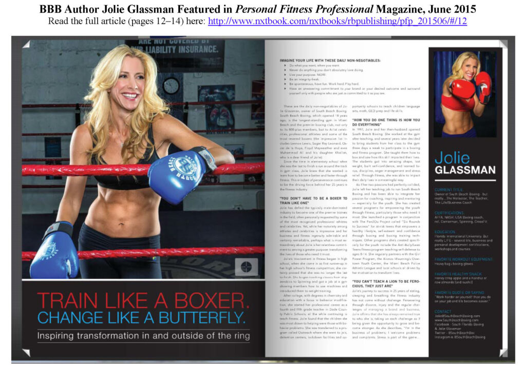 JolieGlassman_Featured_in_PersonalFitnessProfessionalMagazine-June2015_pp12-14